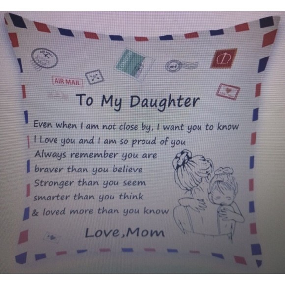My Daughter Pillow Case  17.7 X 17.7 New in Package Home Decor - Picture 2 of 3